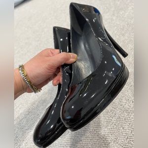 STUART WEITZMAN Patent Leather Pump Stiletto Blade High Heel Shoe Wedge Designer